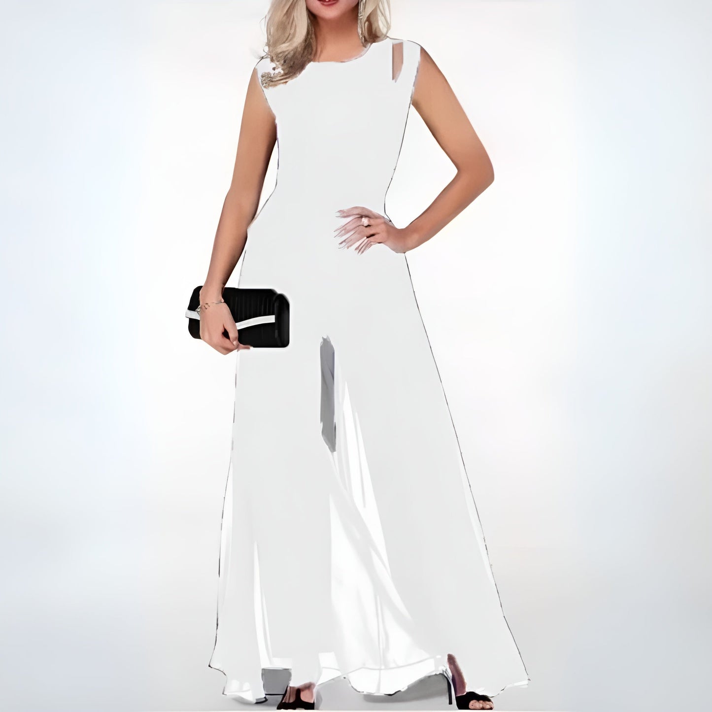 Jumpsuit für Damen mit leichtem und transparentem Rock