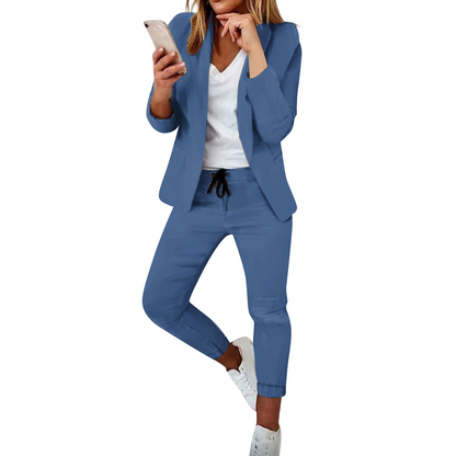 Sets Damen Blazer Hose Kombination für Büro und Freizeit