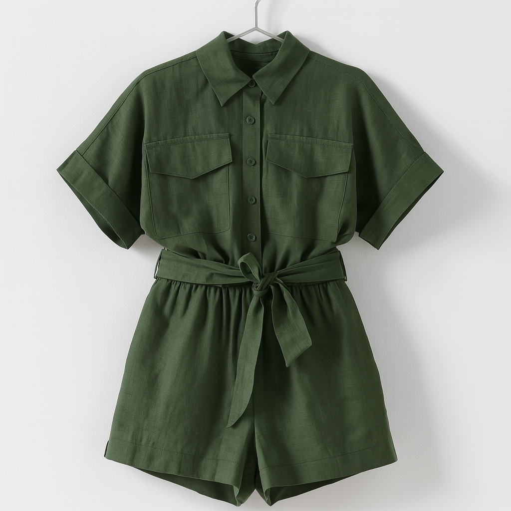 Warmer Frauen Jumpsuit mit weitem Bein und Schnürung