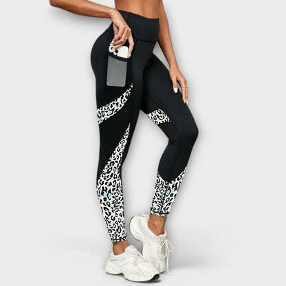 Vera | Mia - Trainingshose mit hoher Taille und Leopardenmuster