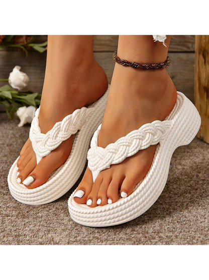 Sandalen mit geflochtenem Muster und weicher, dicker EVA-Sohle