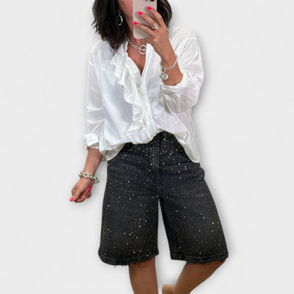 Vera | Amaris - Bermudashorts mit Strassverzierungen