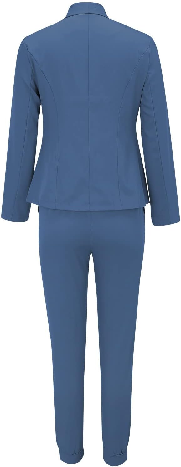 Sets Damen Outfit mit Blazer Hose und Bindegürtel modern