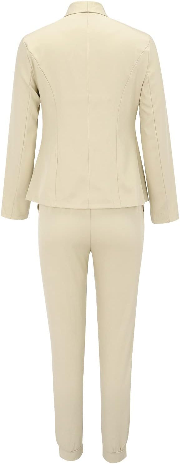 Sets Damen Outfit mit Blazer Hose und Bindegürtel modern