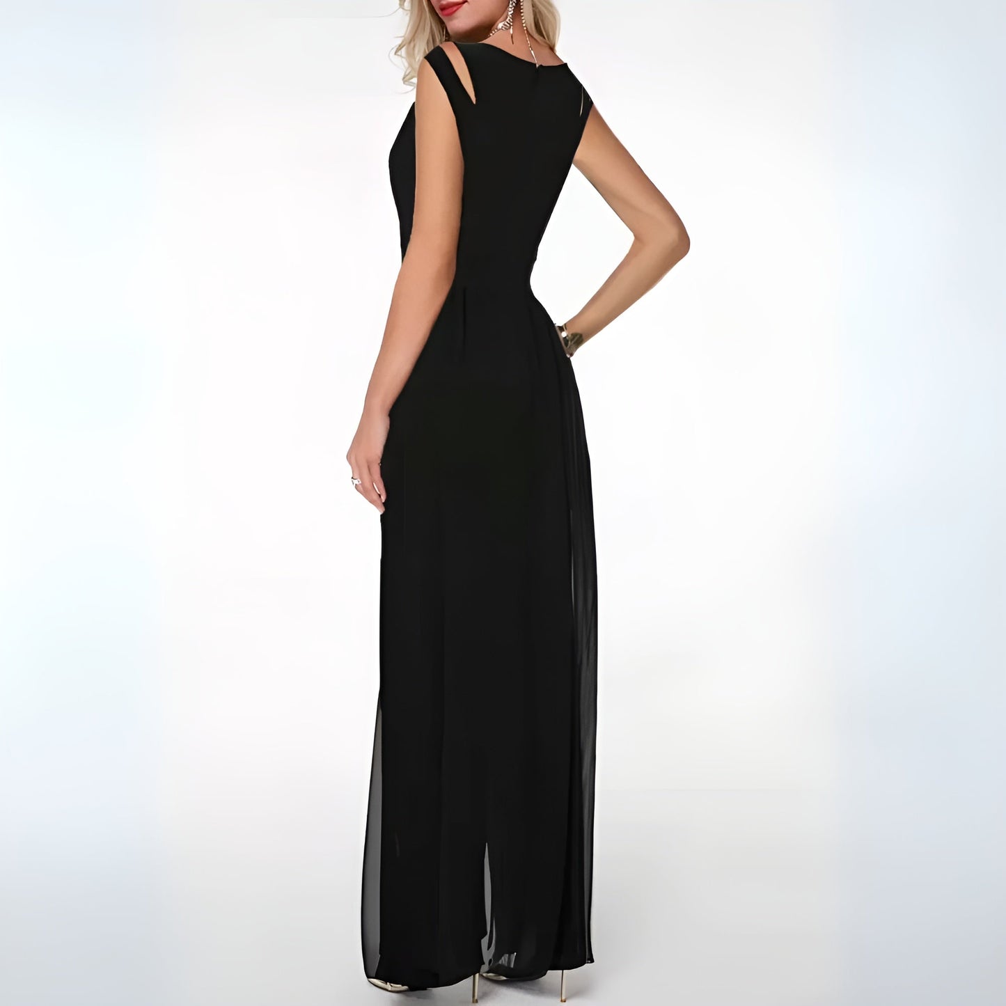 Jumpsuit für Damen mit leichtem und transparentem Rock