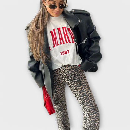 Vera | Chandra - Vintage-Jeans mit Leopardenmuster