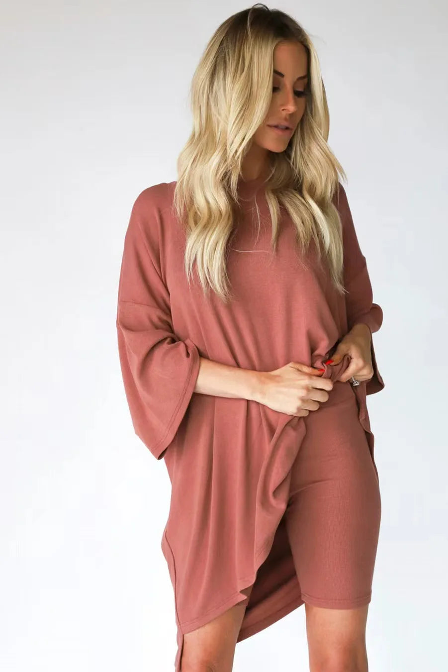 Hemd Tunika für Damen in Beige bequem und flexibel tragbar