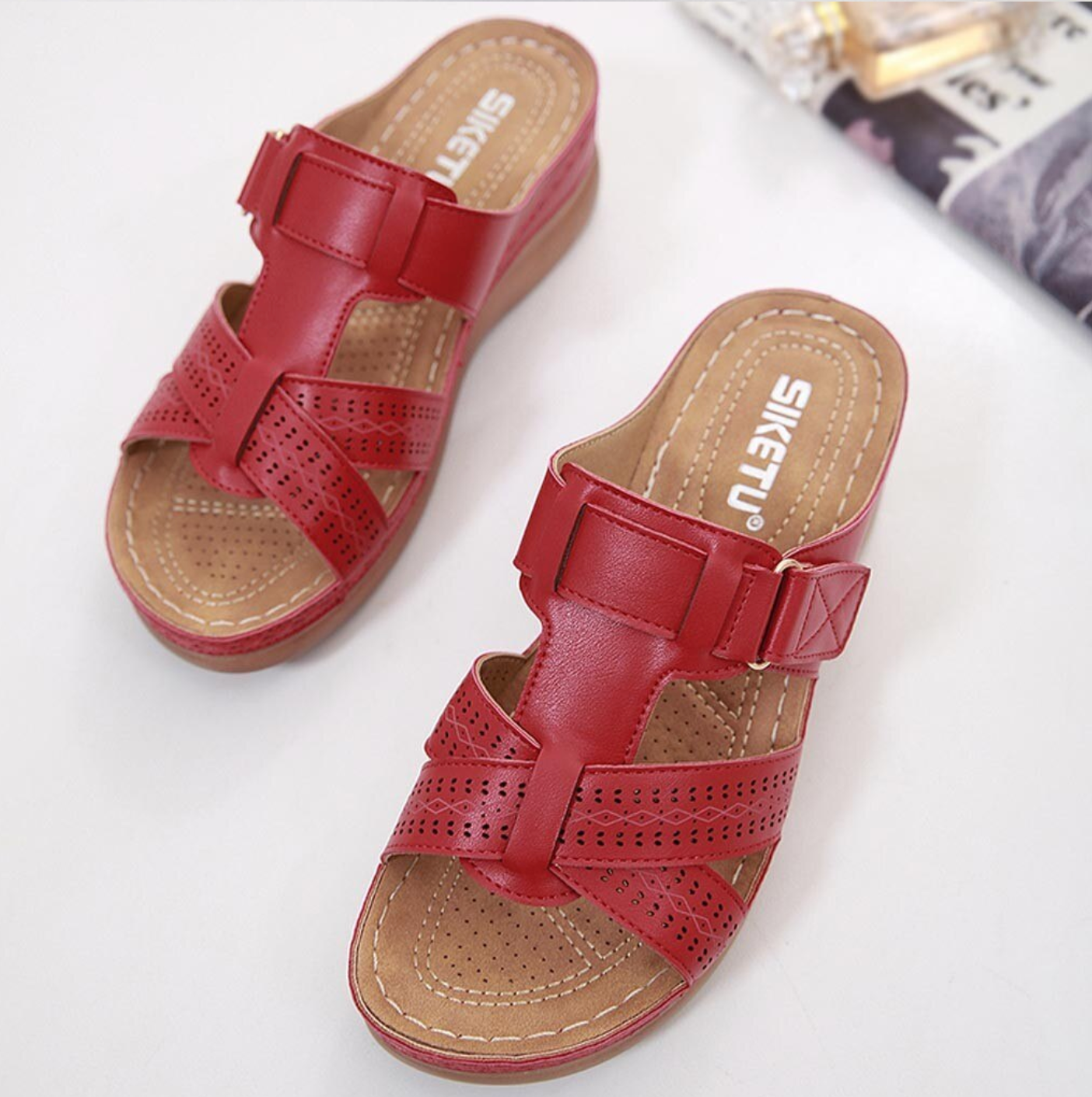 Eleanor Damen Komfort-Sandalen: Geflochten, Elegant, Bequem