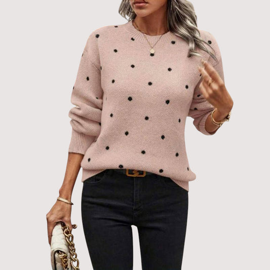 Vera | Nina – Punktli Strickpulli im lässige Chic
