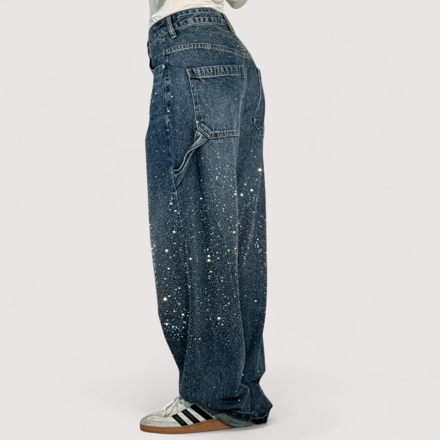 Vera | Adele - Trendige Balloon-Carpenter-Jeans mit Glitzer