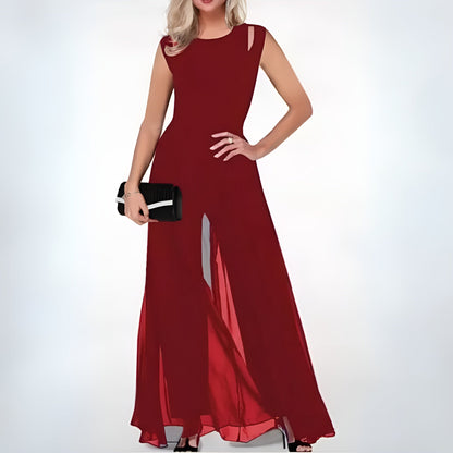Jumpsuit für Damen mit leichtem und transparentem Rock