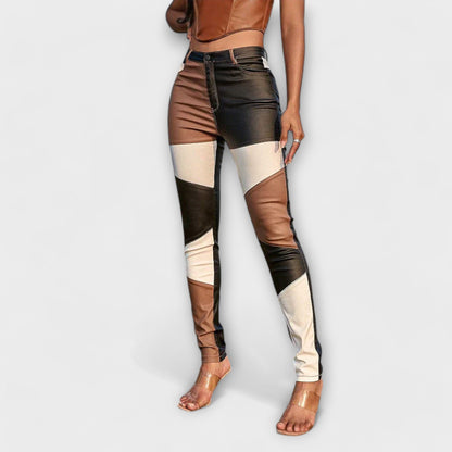 Vera | Calliope - Röhrenhose mit Farbblockmuster