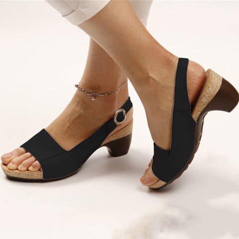 Sandalen mit gepolsterter Sohle und offenem Zehenbereich für Sommerkomfort