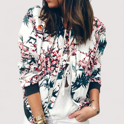 Vera | Lidia - Stylische Bomberjacke mit Blumenmuster